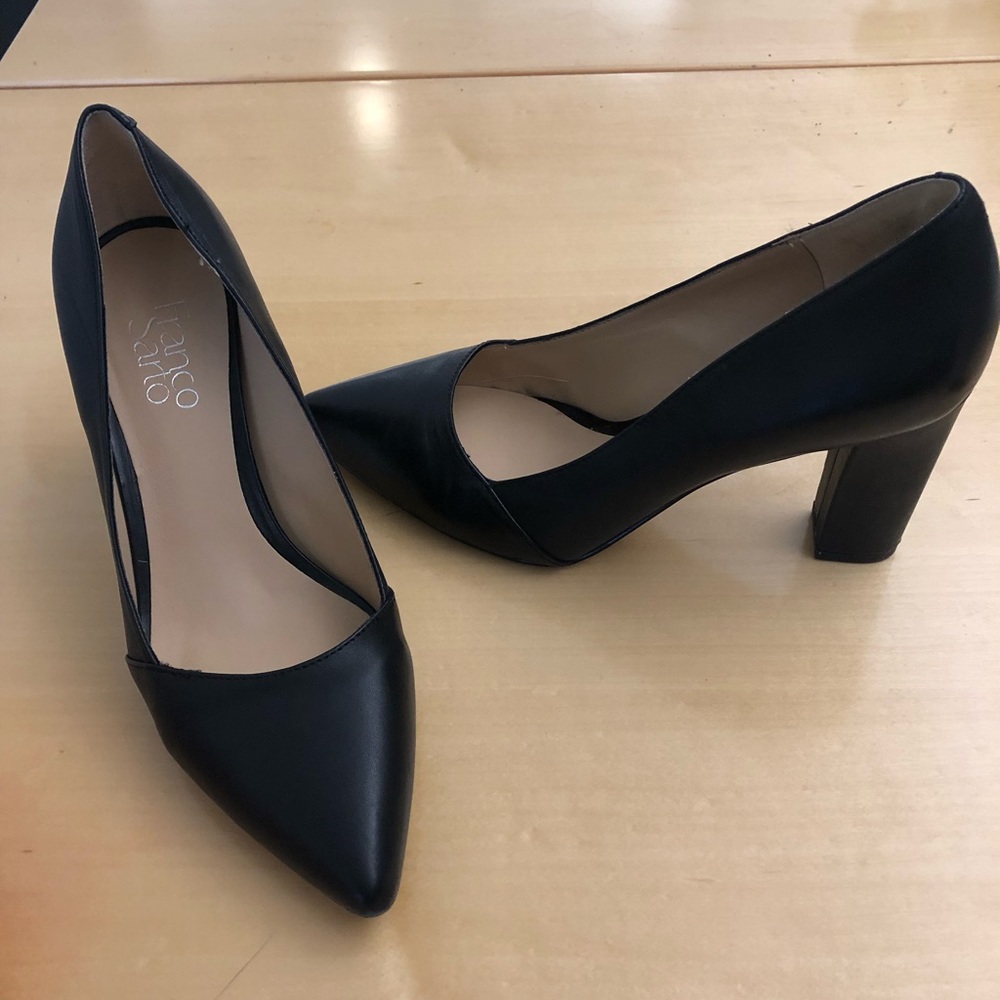 Franco Sarto Black Leather Abree Pump